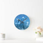 Ice Blue Sky Ronde Klok (Huis)