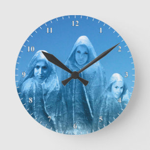 Ice Blue Sky Ronde Klok