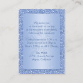 Ice Blue sneeuwvlok behuizing Kaart (Achterkant)