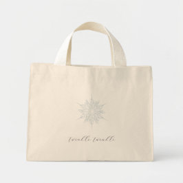 Ice Blue Sneeuwvlok Twinkle Twinkle Gift Mini Tote Bag