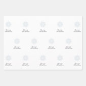 Ice Blue Sneeuwvlok Twinkle Twinkle Kerstcadeau Inpakpapier Vel (Voorkant 2)