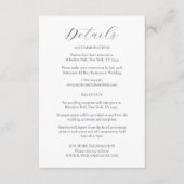 Ice Blue Sneeuwvlok Winter Bruiloft Details Informatiekaartje (Voorkant)