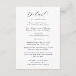 Ice Blue Sneeuwvlok Winter Bruiloft Details Informatiekaartje