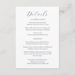 Ice Blue Sneeuwvlok Winter Bruiloft Details Informatiekaartje