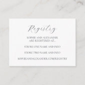 Ice Blue Sneeuwvlok Winter Bruiloft Registry Informatiekaartje (Voorkant)