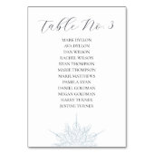 Ice Blue Sneeuwvlok Winter Bruiloft Zitplaatsen Kaart (Voorkant)