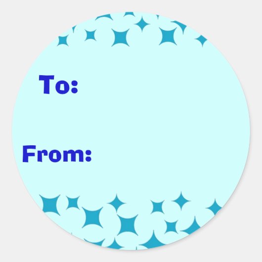 Ice Blue Snow / Sterren sticker. Naar, Van label (Voorkant)