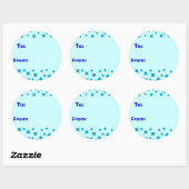 Ice Blue Snow / Sterren sticker. Naar, Van label (Vel)