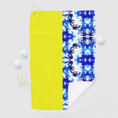 Ice Blue Snowboarder Sky Yellow Snowboarding Sport Golfhanddoek (Insitu)