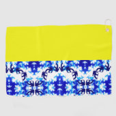 Ice Blue Snowboarder Sky Yellow Snowboarding Sport Golfhanddoek (Horizontaal)
