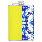 Ice Blue Snowboarder Sky Yellow Snowboarding Sport Heupfles (Voorkant)