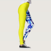 Ice Blue Snowboarder Sky Yellow Snowboarding Sport Leggings (Rechts)
