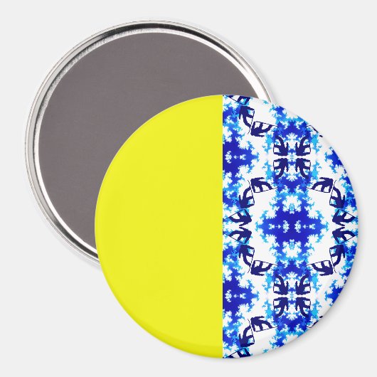 Ice Blue Snowboarder Sky Yellow Snowboarding Sport Magneet (Voorkant / Achterkant)