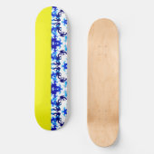 Ice Blue Snowboarder Sky Yellow Snowboarding Sport Persoonlijk Skateboard (Voorkant)