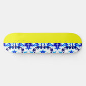 Ice Blue Snowboarder Sky Yellow Snowboarding Sport Persoonlijk Skateboard (Horizontaal)