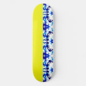 Ice Blue Snowboarder Sky Yellow Snowboarding Sport Persoonlijk Skateboard (Voorkant)