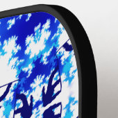 Ice Blue Snowboarder Sky Yellow Snowboarding Sport Pickleball Paddle (Links Detail)