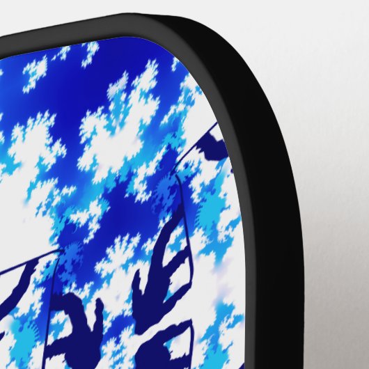 Ice Blue Snowboarder Sky Yellow Snowboarding Sport Pickleball Paddle (Links Detail)