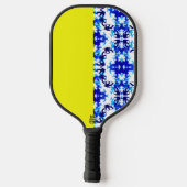 Ice Blue Snowboarder Sky Yellow Snowboarding Sport Pickleball Paddle (Achterkant)