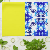 Ice Blue Snowboarder Sky Yellow Snowboarding Sport Theedoek (Gevouwen)