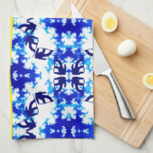 Ice Blue Snowboarder Sky Yellow Snowboarding Sport Theedoek (Quarter Fold)