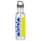 Ice Blue Snowboarder Sky Yellow Snowboarding Sport Waterfles (Achterkant)