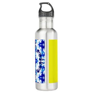Ice Blue Snowboarder Sky Yellow Snowboarding Sport Waterfles
