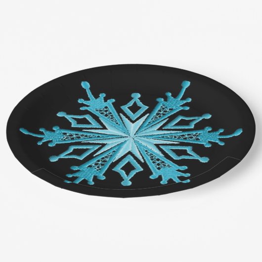 Ice Blue Snowflake Holiday Paper Bord 2 (Gekanteld)