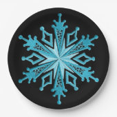 Ice Blue Snowflake Holiday Paper Bord 2 (Voorkant)