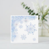 Ice Blue Snowflake Kaart (Staand voorkant)