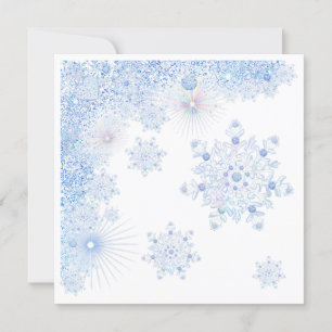 Ice Blue Snowflake Kaart