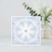Ice Blue Snowflake Kaart (Staand voorkant)