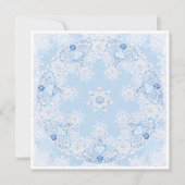 Ice Blue Snowflake Kaart (Voorkant)