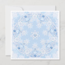 Ice Blue Snowflake Kaart