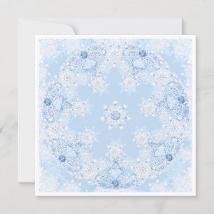 Ice Blue Snowflake Kaart