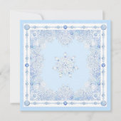 Ice Blue Snowflake Kaart (Voorkant)