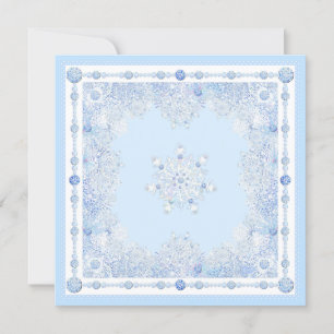 Ice Blue Snowflake Kaart