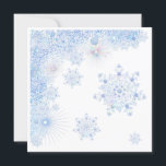 Ice Blue Snowflake Kaart<br><div class="desc">In de winter herfsten deze ijsblauwe sneeuwvlokken op mijn denkbeeldige wereld. Ze hebben 7 takken,  zachte blauwe tinten en strass ingebed in. Voor iedereen die houdt van blauwe pastels en besneeuwde feestdagen.</div>