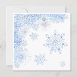 Ice Blue Snowflake Kaart