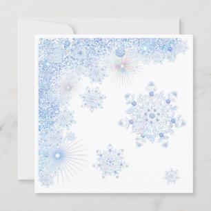Ice Blue Snowflake Kaart