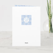 Ice Blue Snowflake Kaart (Achterkant)