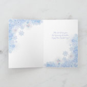 Ice Blue Snowflake Kaart (Binnen)