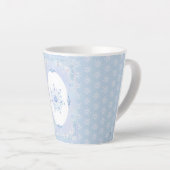 Ice Blue Snowflake Latte Mok (Rechterhoek)