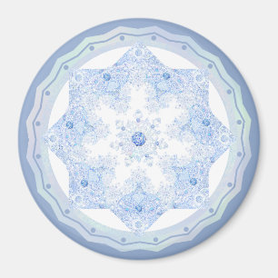 Ice Blue Snowflake Magneet