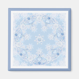 Ice Blue Snowflake Magneet