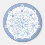 Ice Blue Snowflake Magneet (Voorkant)