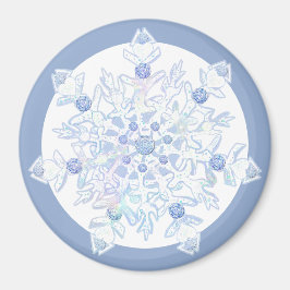 Ice Blue Snowflake Magneet