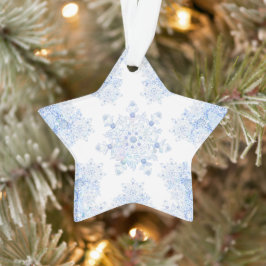 Ice Blue Snowflake Ornament