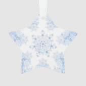 Ice Blue Snowflake Ornament (voorkant)