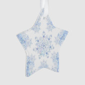 Ice Blue Snowflake Ornament (voorkant)